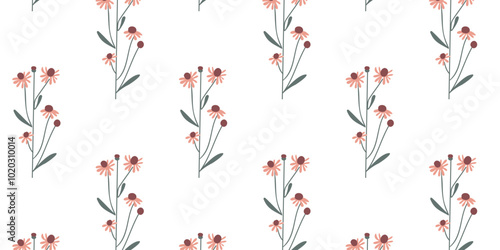 Floral seamless background with delicate petals