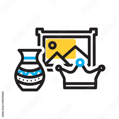 Vector multicolor icon for Collectible