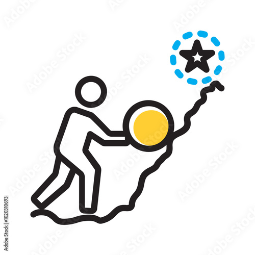 Vector multicolor icon for Endeavor