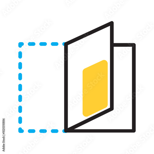 Vector multicolor icon for Twofold