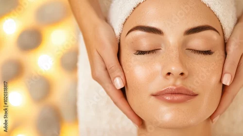 Fototapeta woman relaxing in spa