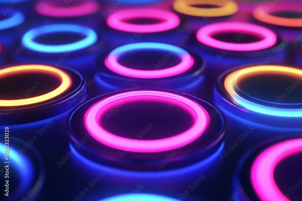 3D Groovy Circles, Vibrant glowing circle design Background Wallpaper 3D Groovy Circles, Vibrant glowing circle design Background Wallpaper