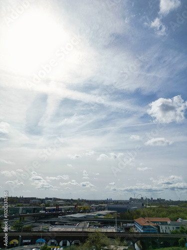 Aerial View of West Brent Cross Central London City of England United Kingdom. April 12th, 2024 photo