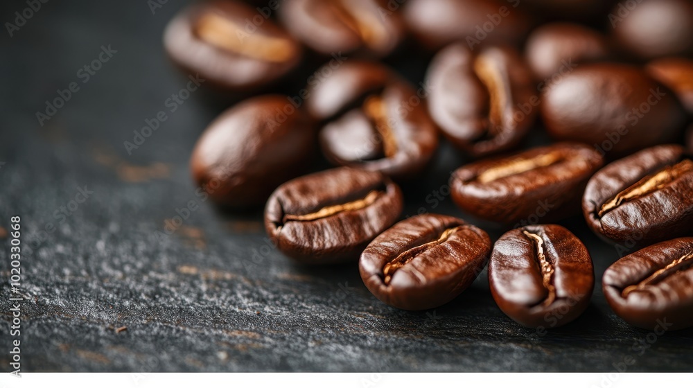 Naklejka premium The Aromatic Coffee Bean Scene
