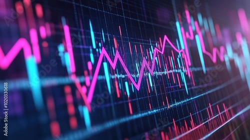 Wallpaper Mural Upward arrow chart indicating real estate growth, with a housing market graph and stock lines in the background. Torontodigital.ca