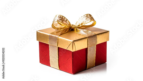 Christmas Gift box, isolated, white background