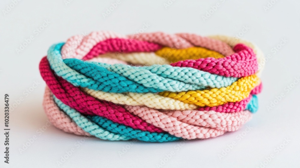 Colorful Braided Rope Circle Colorful Braided Rope Circle