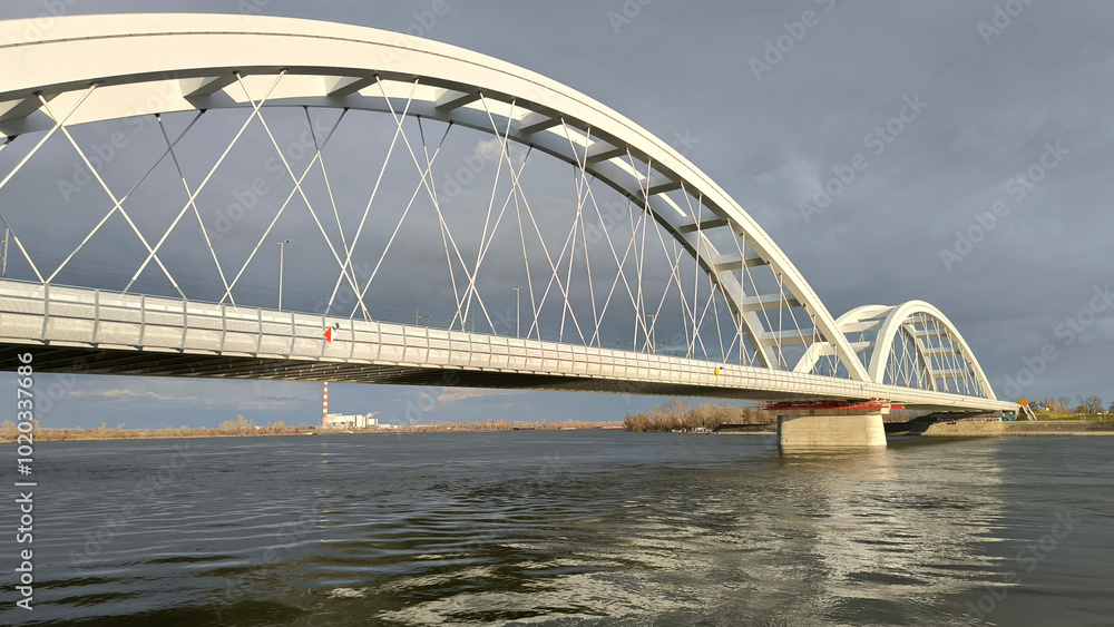 Naklejka premium banks of Danube river in Novi Sad