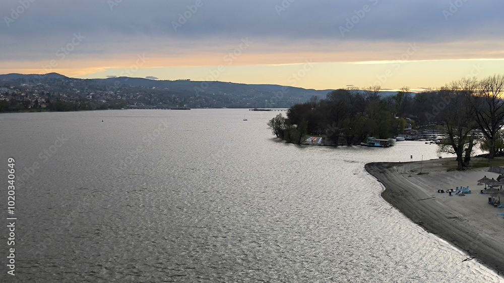 banks of Danube river in Novi Sad banks of Danube river in Novi Sad