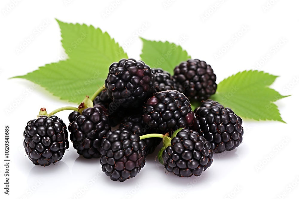 Dewberry on white background, Fresh Dewberry Dewberry on white background, Fresh Dewberry