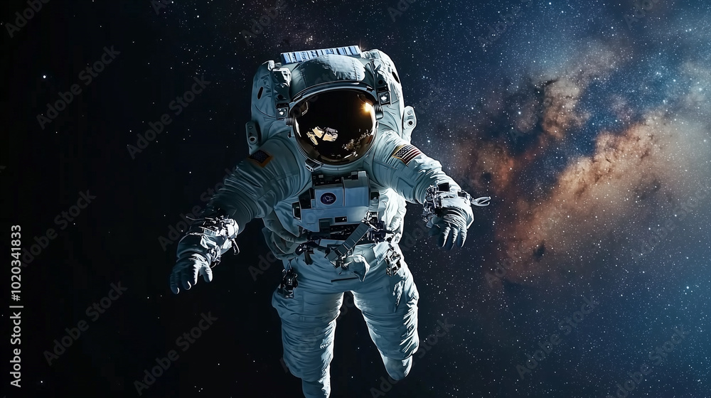 Astronaut Standing on a Distant Planet Astronaut Standing on a Distant Planet
