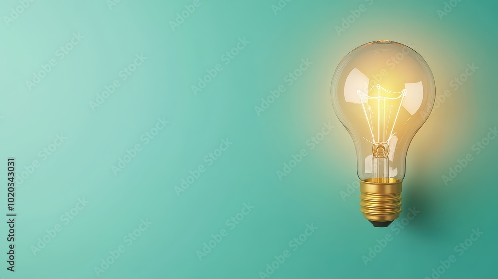A bright lightbulb emits glowing rays, symbolizing ideas and inspiration A bright lightbulb emits glowing rays, symbolizing ideas and inspiration