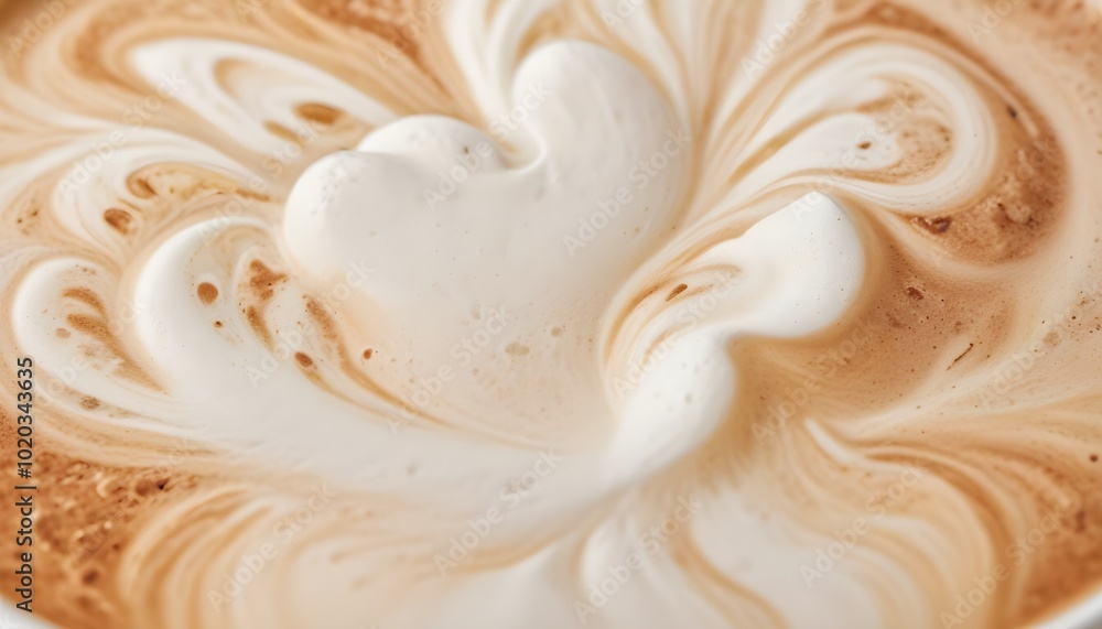 A creamy, frothy, and bubbly texture resembling the surface of a latte A creamy, frothy, and bubbly texture resembling the surface of a latte