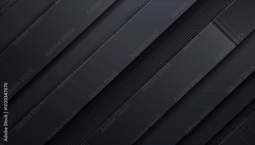 Obraz premium Abstract Black Geometric Pattern with Textured Surfaces