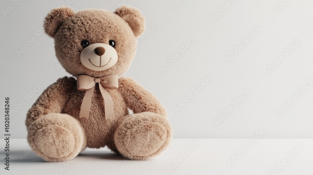 Adorable Plush Teddy Bear with a Gentle Smile Adorable Plush Teddy Bear with a Gentle Smile