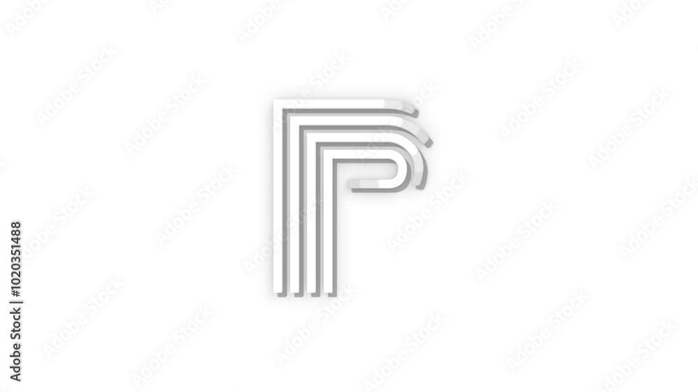 Glowing alphabet R reveal animation Glowing alphabet R reveal animation