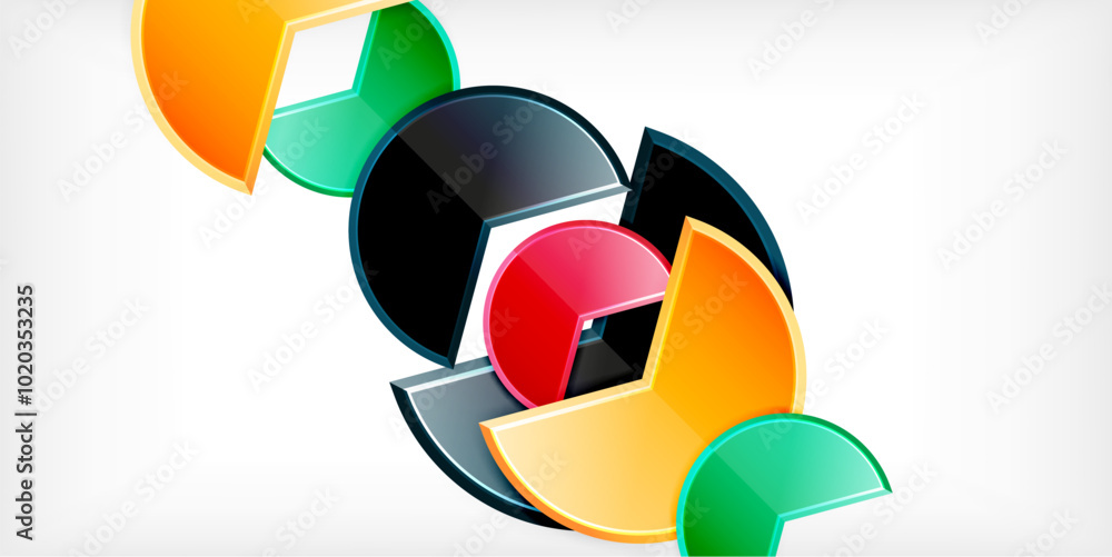 Trendy round shapes with triangular angle design element. Vector Illustration For Wallpaper, Banner, Background, Card, Book Illustration, landing page Trendy round shapes with triangular angle design element. Vector Illustration For Wallpaper, Banner, Background, Card, Book Illustration, landing page