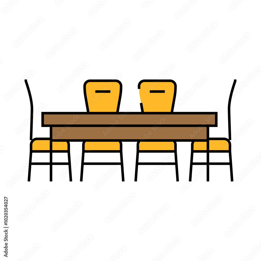 dining set outdoor furniture line icon vector. dining set outdoor furniture sign. isolated symbol illustration dining set outdoor furniture line icon vector. dining set outdoor furniture sign. isolated symbol illustration