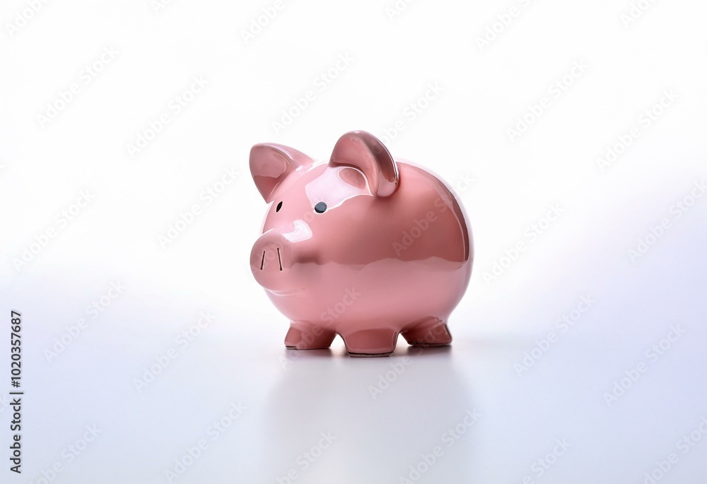 Pink piggy bank isolated on a white background. Pink piggy bank isolated on a white background.