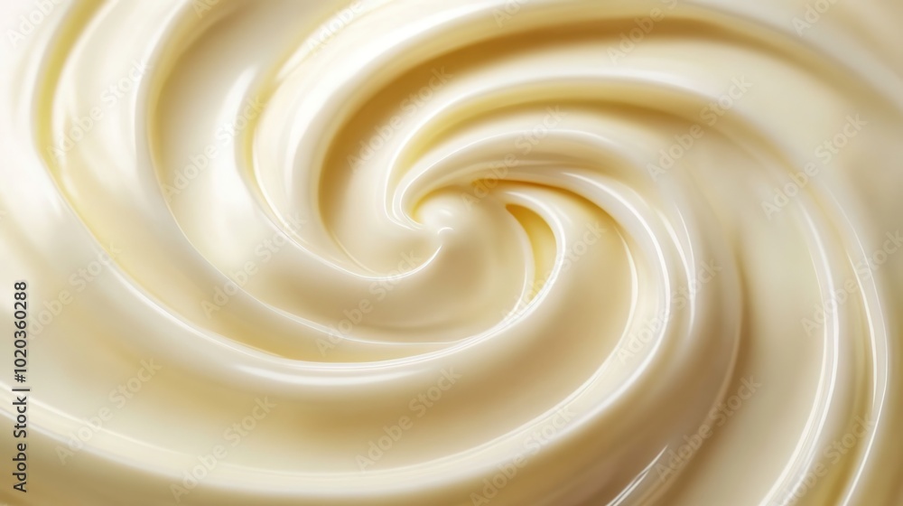 A close-up of white cream swirls in an abstract background
A close-up of white cream swirls in an abstract background