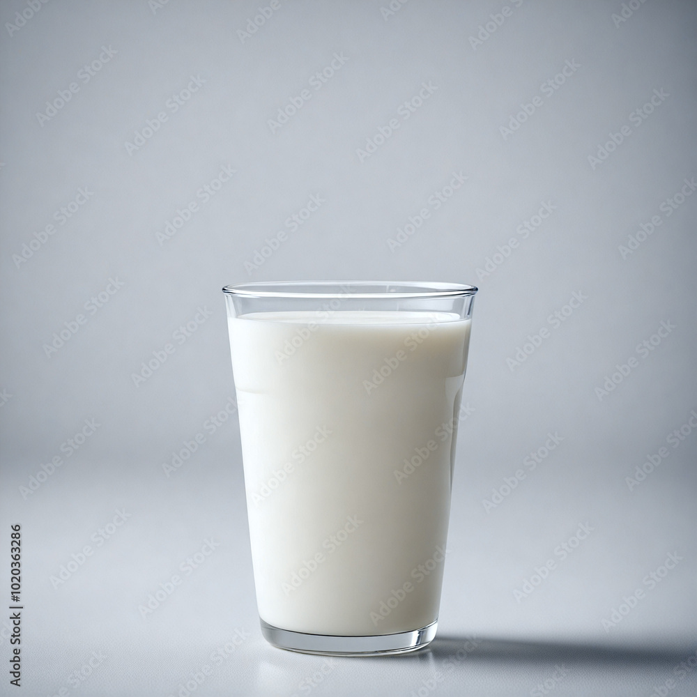 Glass cup of milk. Side view. Glass cup of milk. Side view.