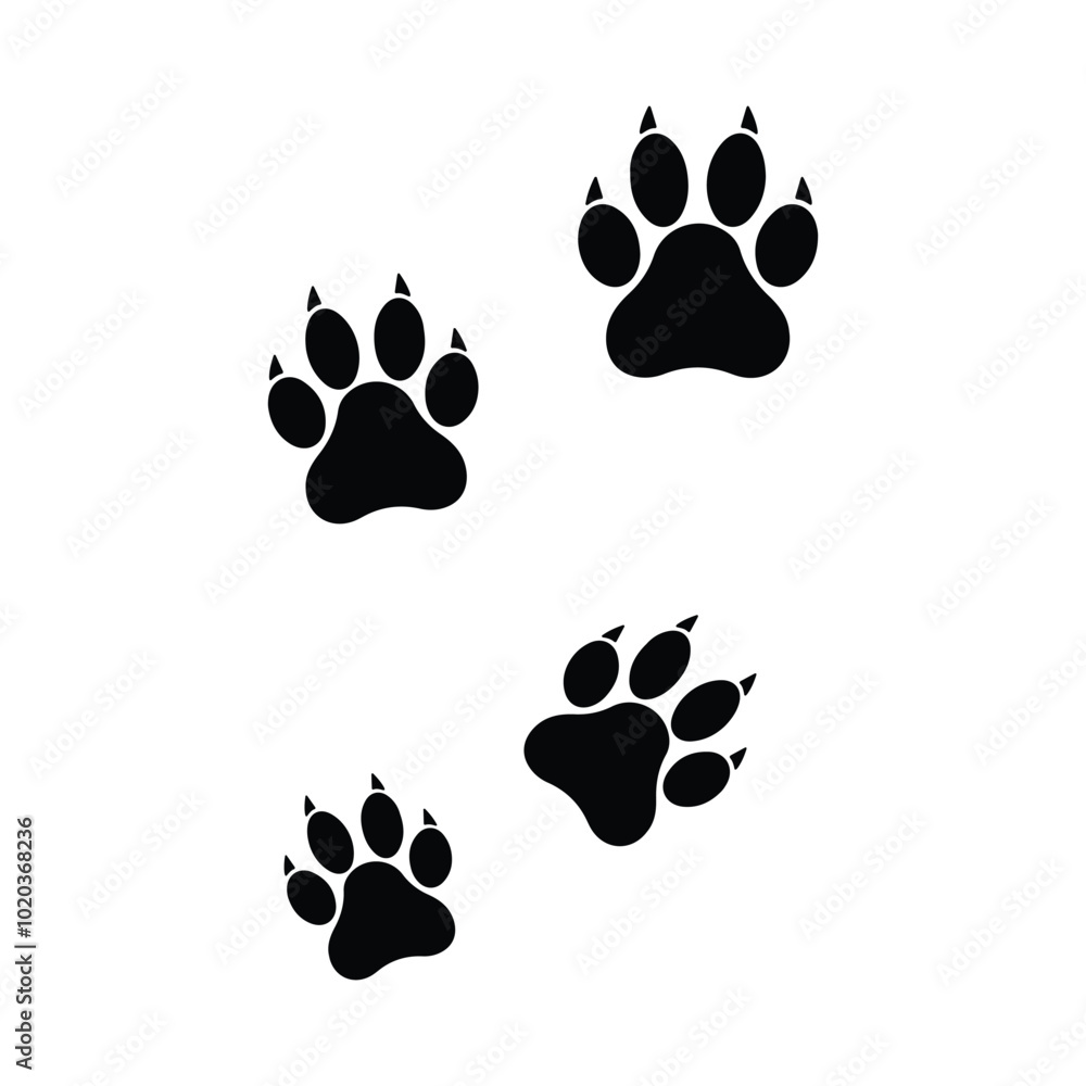 Fototapeta premium cat vector footprint icon