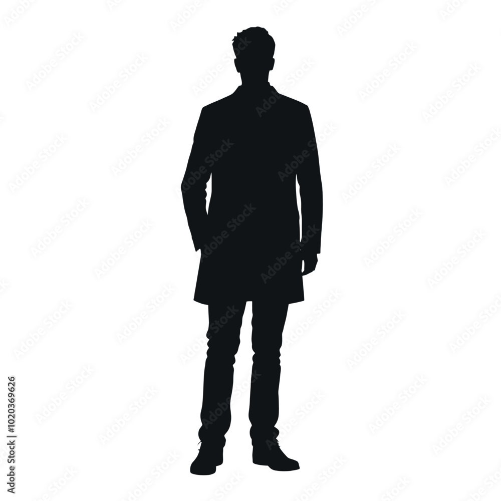 a standing people black vector silhouette, a standing people black vector silhouette,