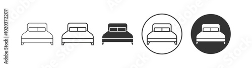 bed flat vector icons