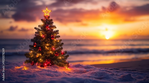 The Christmas Tree at Sunset