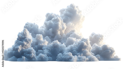 Dramatic cumulus clouds isolated transparent background weather nature sky atmosphere