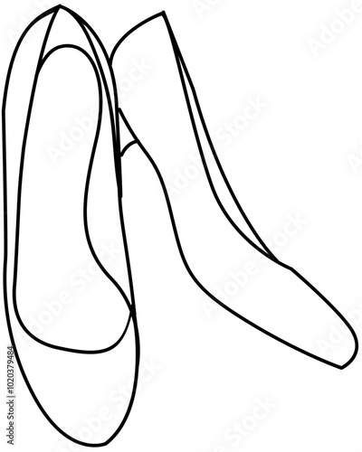 shoe sandal outline