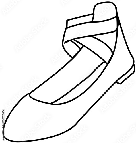 shoe sandal outline