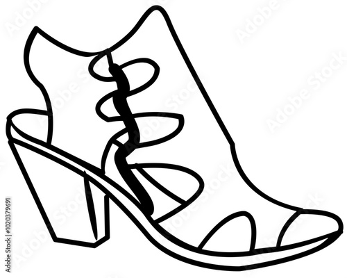 shoe sandal outline