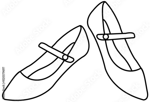 shoe sandal outline