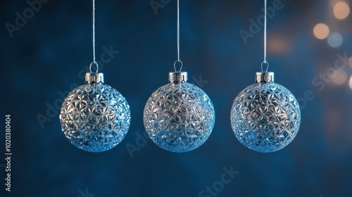 The Silver Hanging Christmas Ornaments