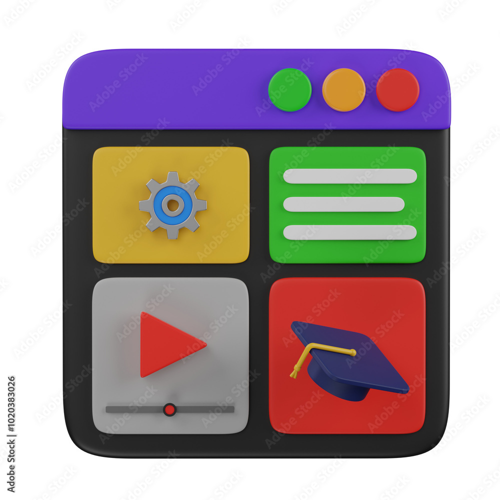3d render Study website illustration 3d render Study website illustration
