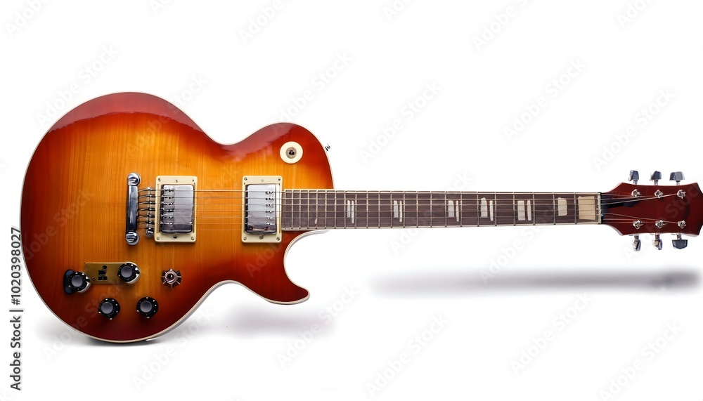 Fototapeta premium acoustic guitar isolated on white background