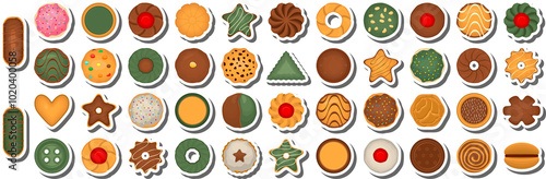 Big set homemade cookie different taste in pastry biscuit