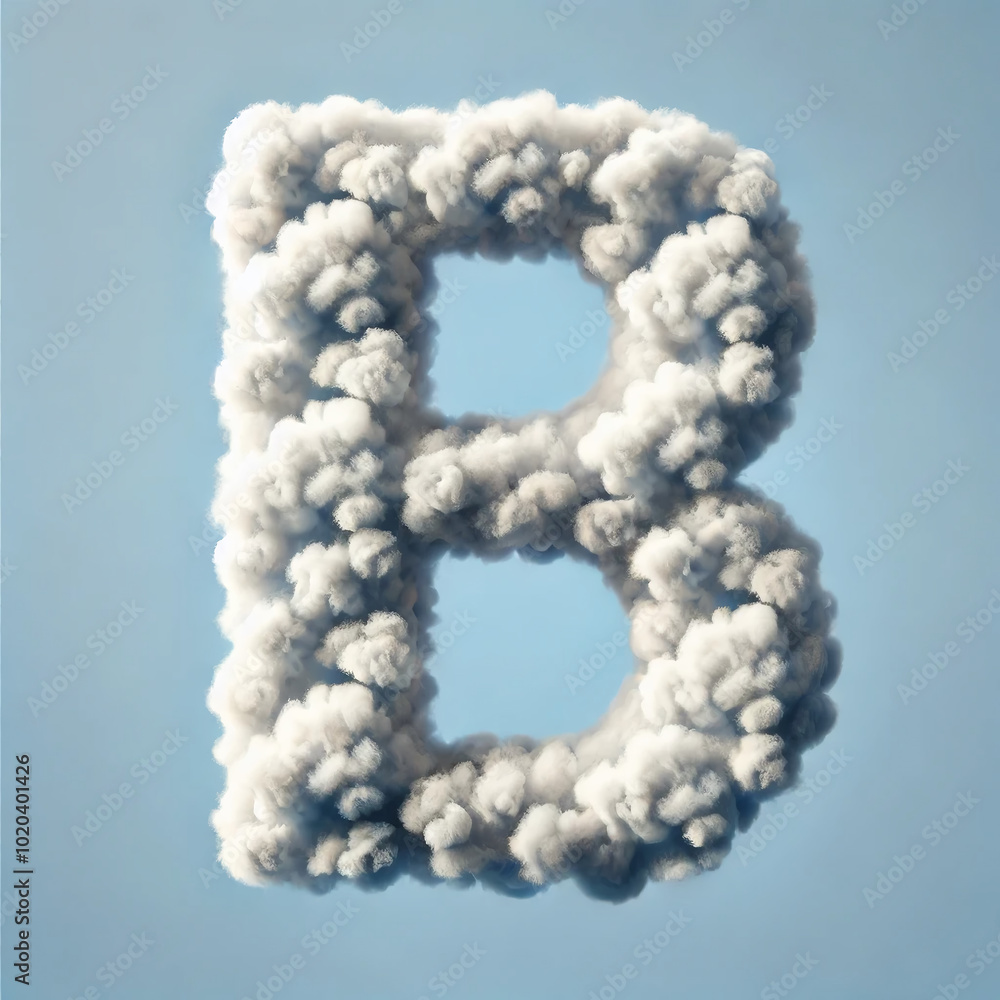 Soft cloud letter B Soft cloud letter B