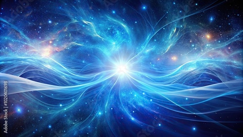 abstract cosmic energy flows in blue space