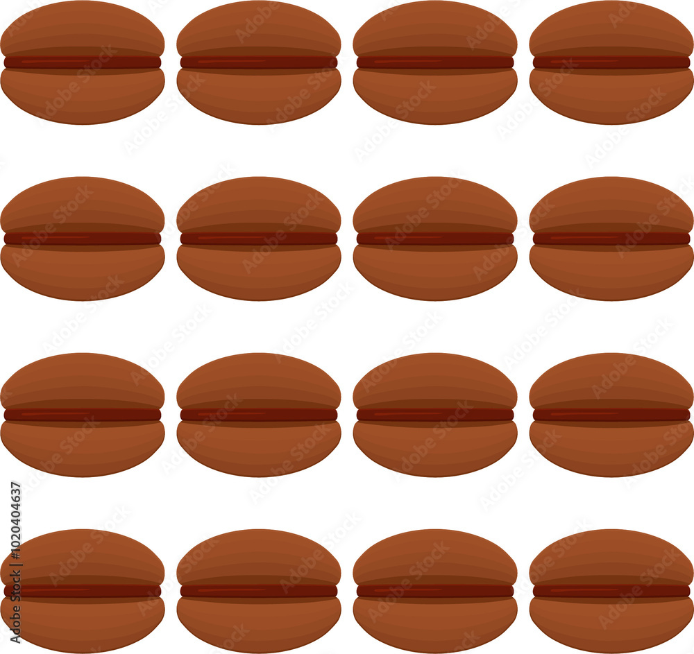 Fototapeta premium Pattern homemade cookie different taste in pastry biscuit