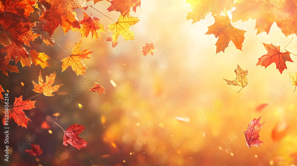 Banner Autumn Background: An autumn-themed banner background. Banner Autumn Background: An autumn-themed banner background.