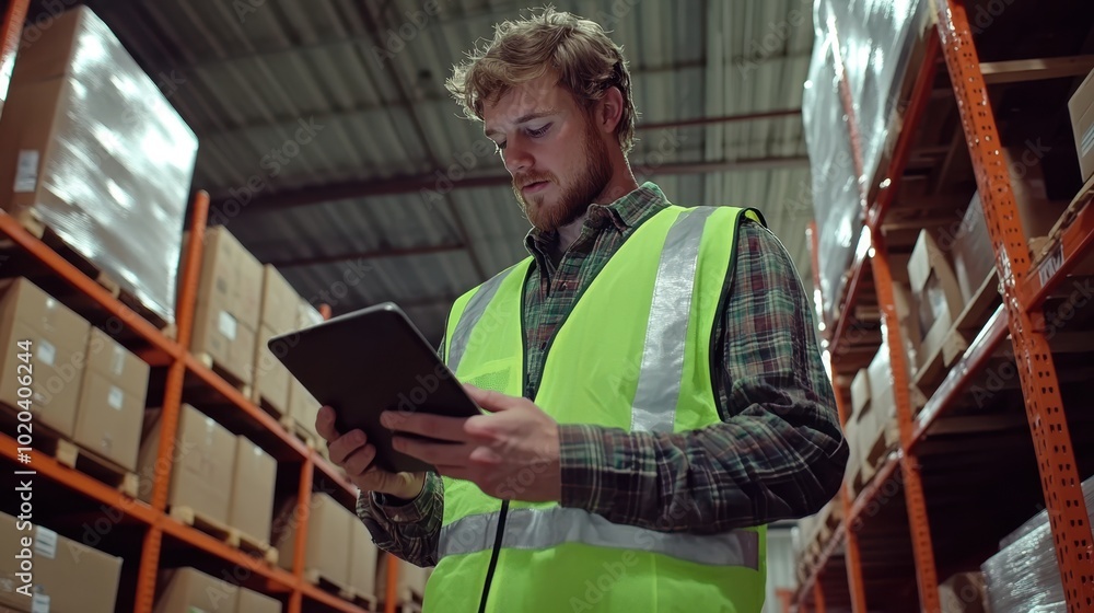 The Worker with Tablet Device