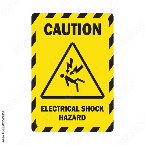 caution electric hazard sign