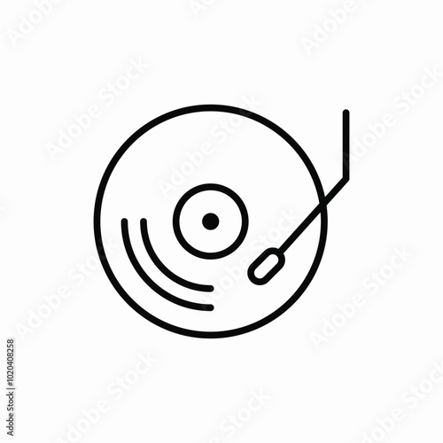 vinyl record icon sign vector