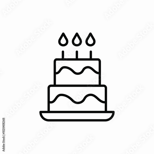 wedding cake icon sign vector