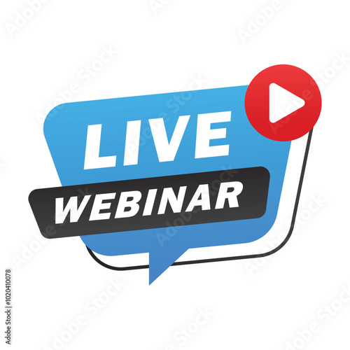 live webinar banner vector design illustration