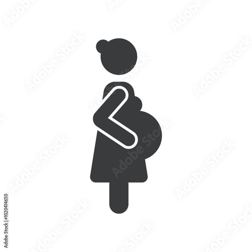 pregnant woman icon vector design illustration