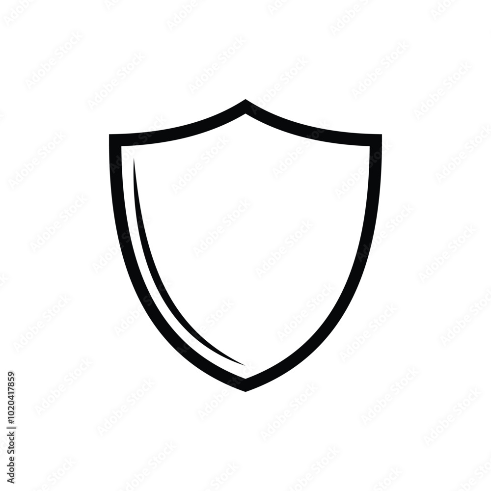 shield icon outlines vector design illustration shield icon outlines vector design illustration