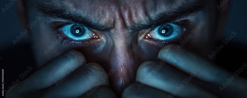A close-up captures a person biting their nails with wide, anxious eyes, illustrating a common nervous habit associated with anxiety. A close-up captures a person biting their nails with wide, anxious eyes, illustrating a common nervous habit associated with anxiety.